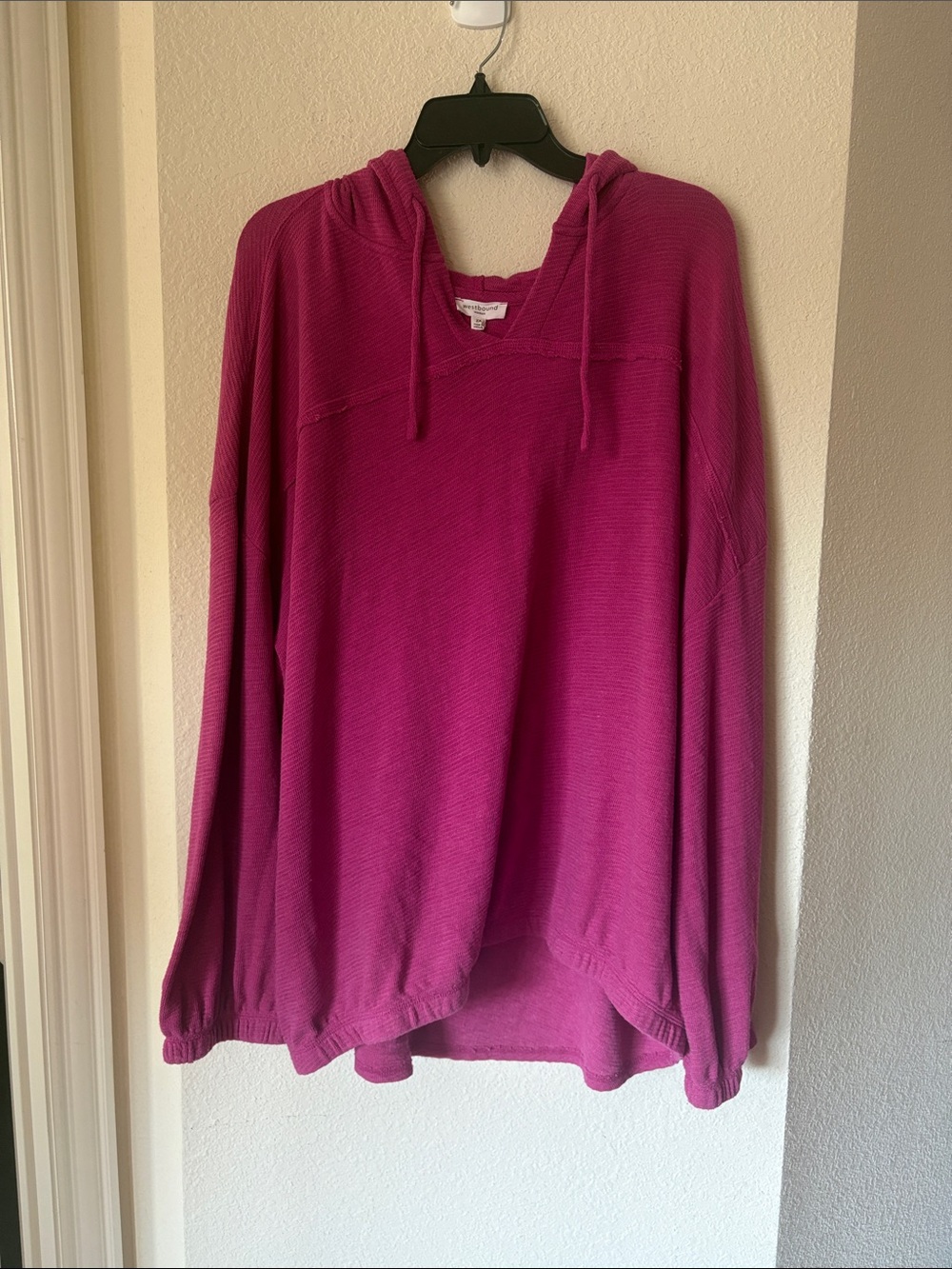 Westbound Magenta Hooded Pullover Sweatshirt